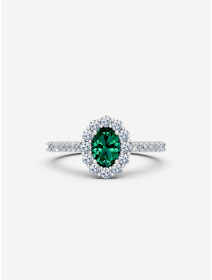 White Gold Emerald and Diamond Ring from 1.23 ct | MARRY ME