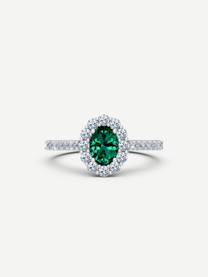 White Gold Emerald and Diamond Ring from 1.23 ct | MARRY ME