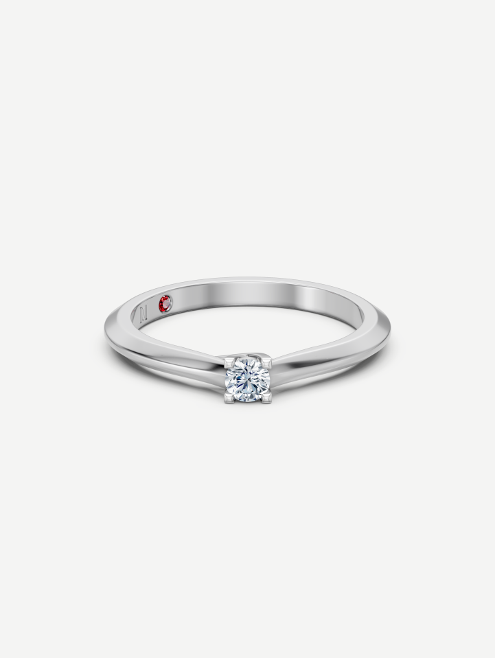 White Gold Diamond Ring 0.11 ct | MARRY ME by Ribas