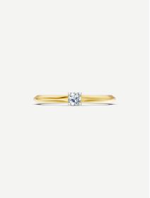 Yellow Gold Diamond Ring 0.11 ct | MARRY ME by Ribas