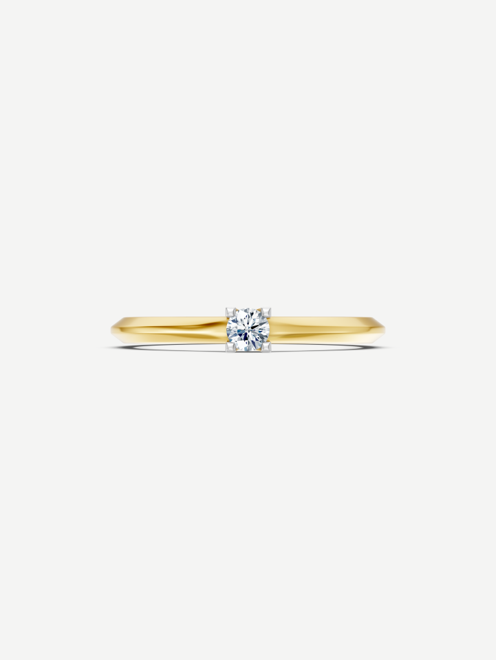 Yellow Gold Diamond Ring 0.11 ct | MARRY ME by Ribas