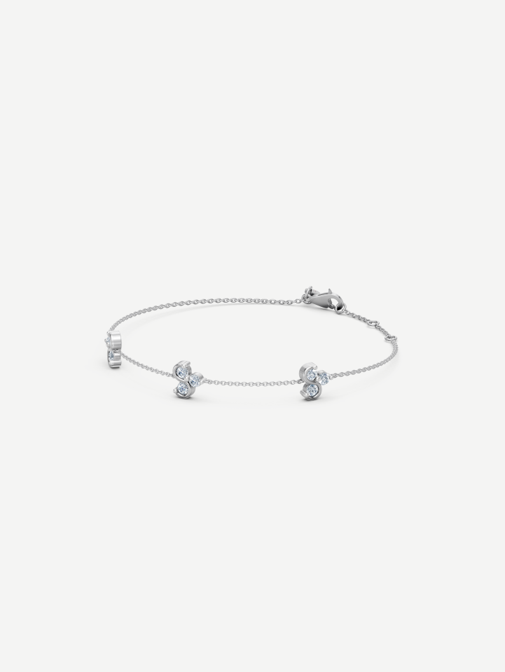 Triad White Gold Diamond Bracelet 0.99 ct | MARRY ME