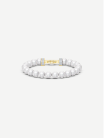 Yellow Gold Akoya Pearl Bracelet with Diamonds MOT212953 0.51 ct