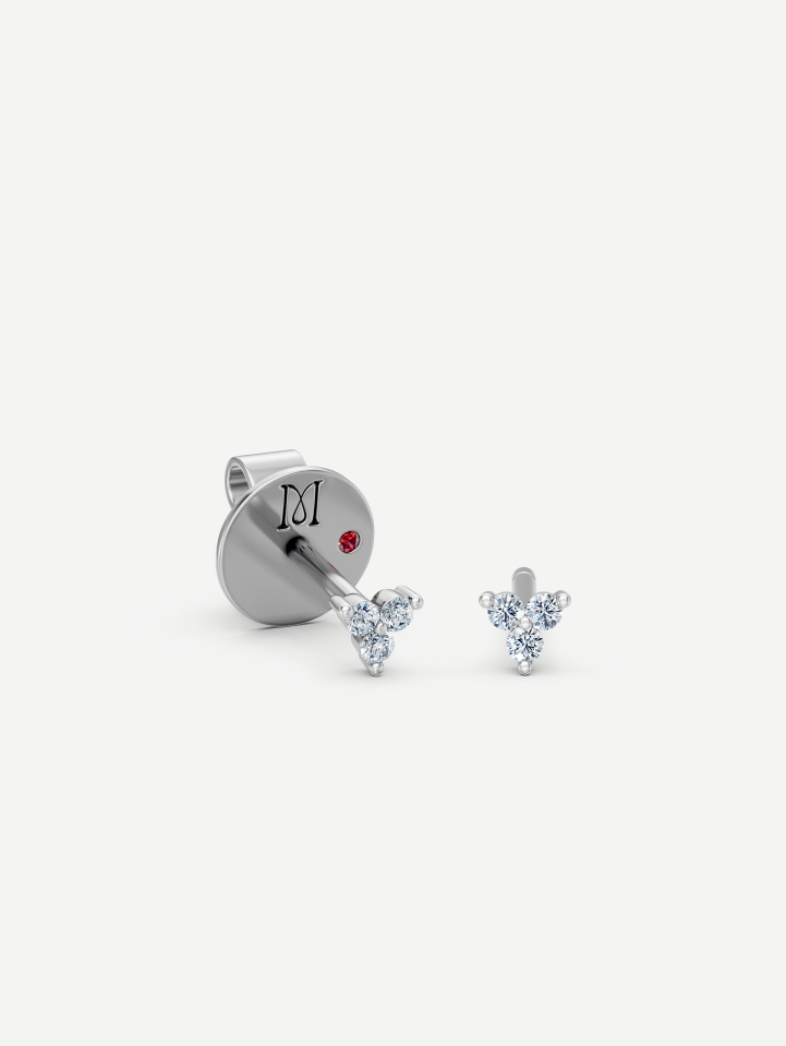 White Gold Diamond Earrings 0.06 ct | MARRY ME by Ribas