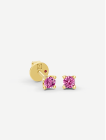 Yellow Gold Pink Sapphire Earrings 0.54 ct | MARRY ME