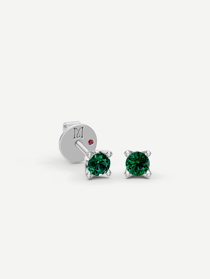 White Gold Emerald Earrings 0.46 ct | MARRY ME by Ribas