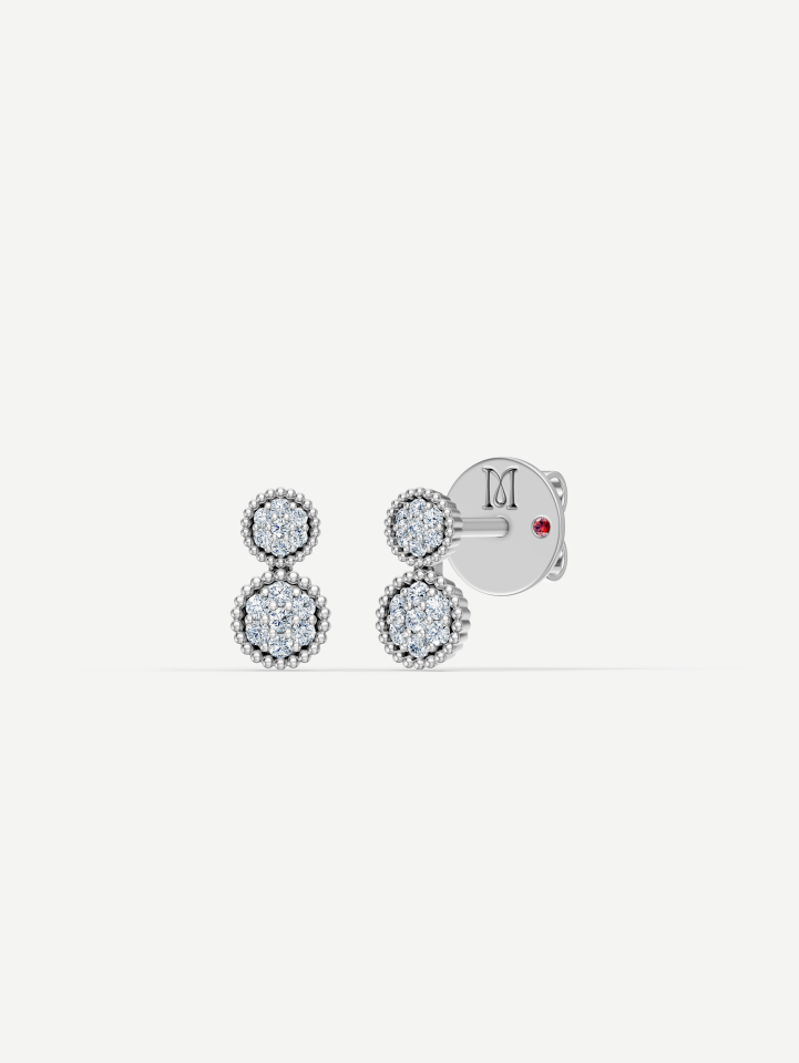 White Gold Diamond Earrings 0.11 ct | MARRY ME by Ribas