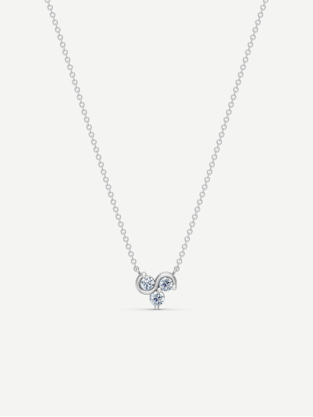Triad Diamond Pendant – White Gold