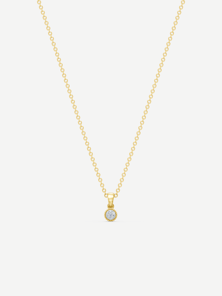 Yellow Gold Diamond Pendant 0.03 ct | MARRY ME by Ribas