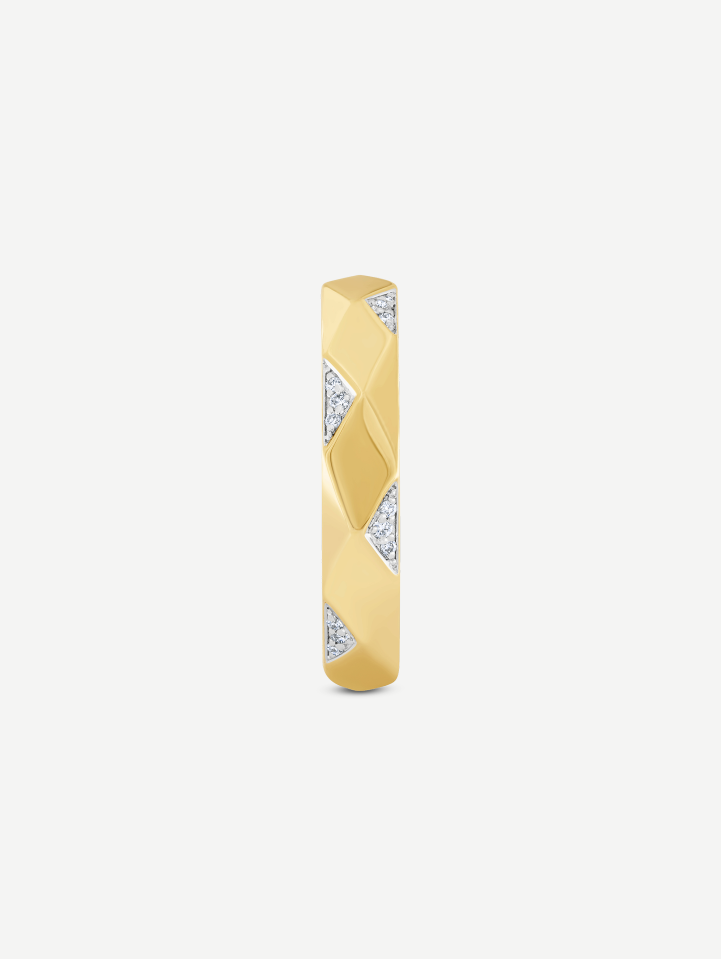 Signature Yellow Gold Diamond Ring 0.19 ct | MARRY ME