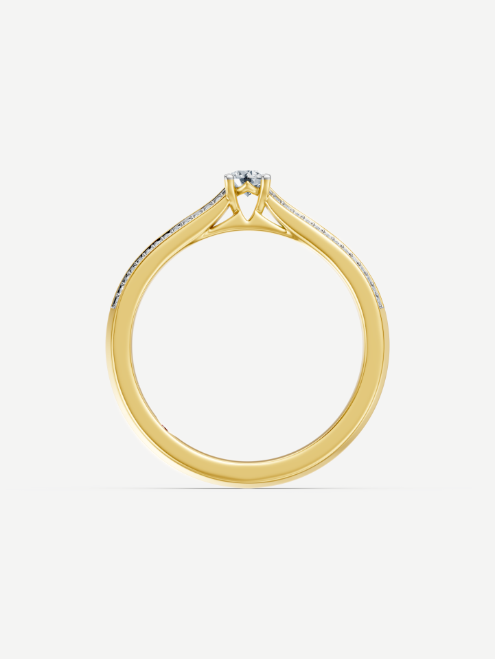 Yellow Gold Diamond Ring MOT188487 from 0.19 ct | MARRY ME