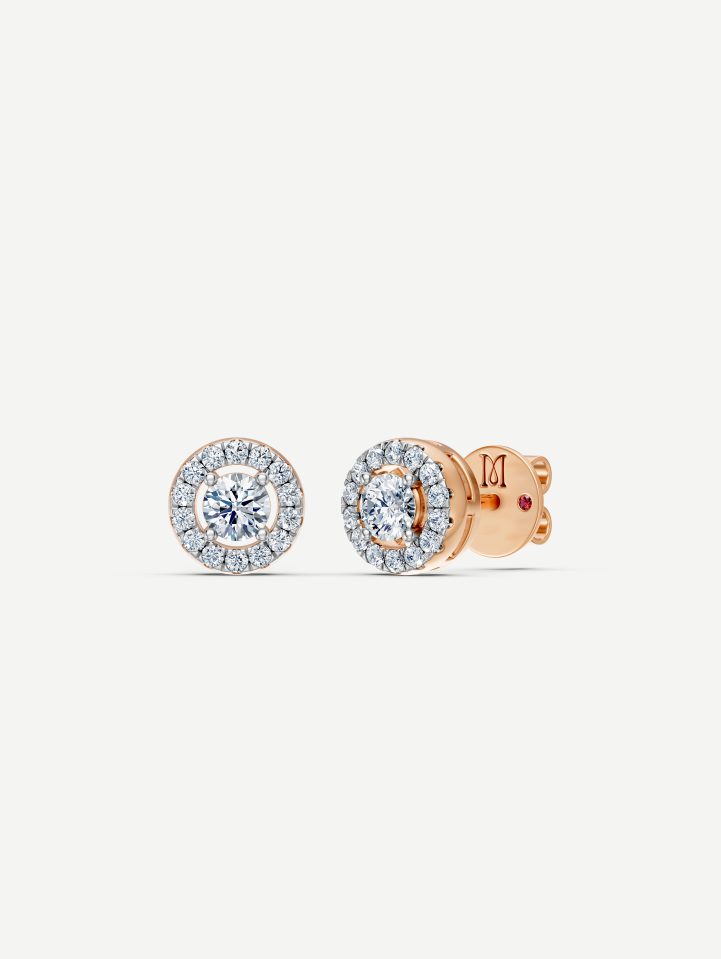 Rose Gold Diamond Earrings 0.63 ct | MARRY ME by Ribas