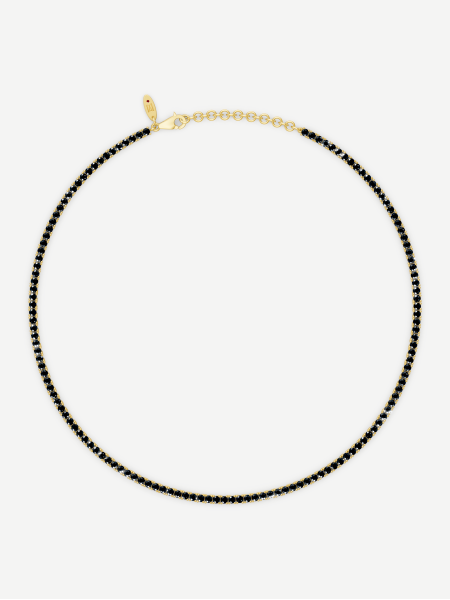 Black Diamond Collier Necklace – Yellow Gold