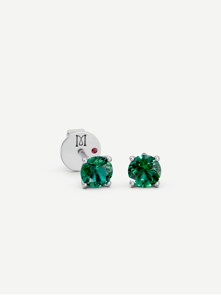Emerald Earrings – White Gold