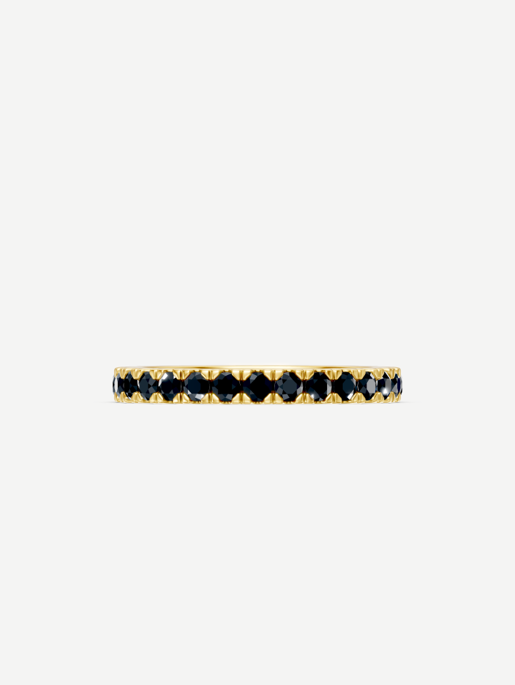 Yellow Gold Black Diamond Ring from 0.95 ct | MARRY ME