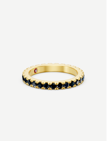 Yellow Gold Black Diamond Ring from 0.95 ct | MARRY ME
