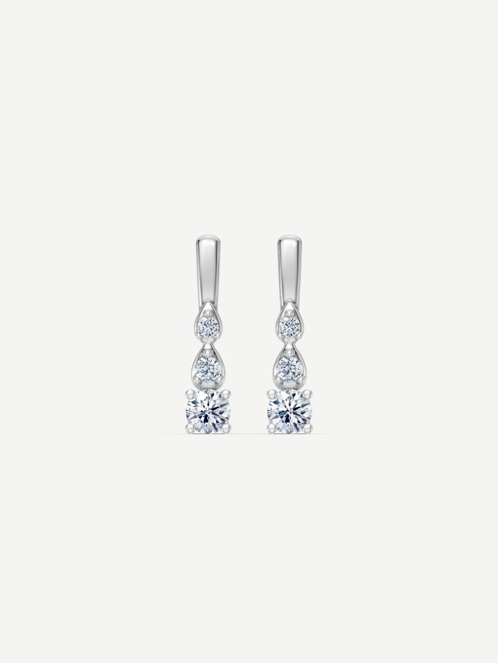 White Gold Diamond Earrings 0.23 ct | MARRY ME by Ribas