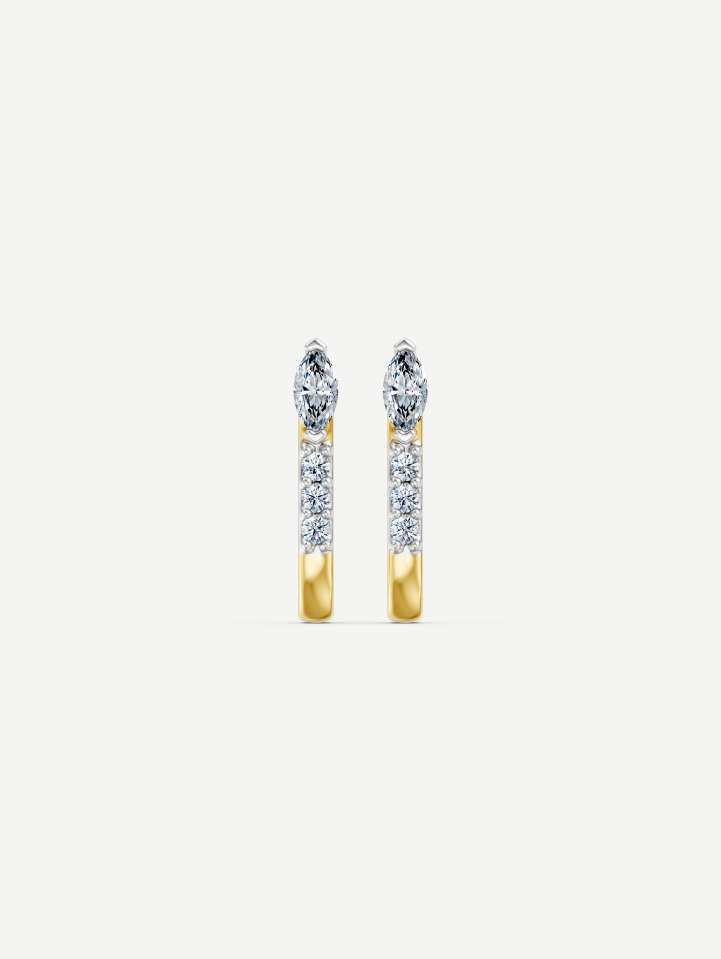Yellow Gold Diamond Earrings 0.18 ct | MARRY ME by Ribas