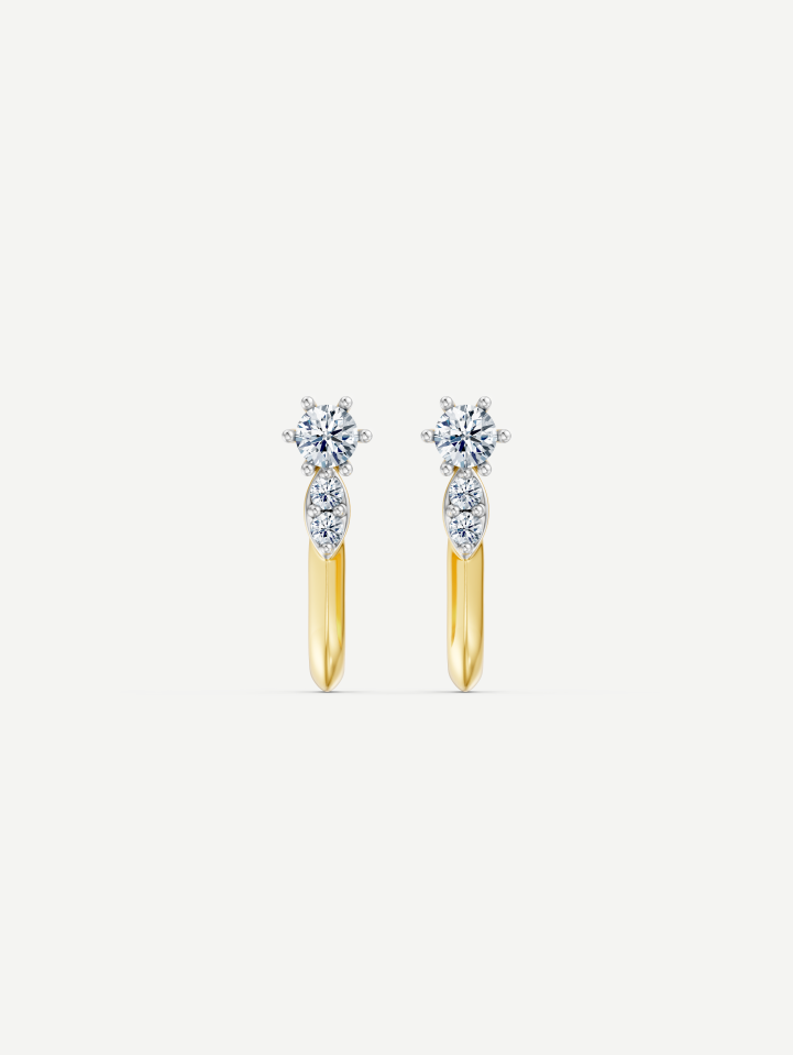 Yellow Gold Diamond Earrings 0.16 ct | MARRY ME by Ribas