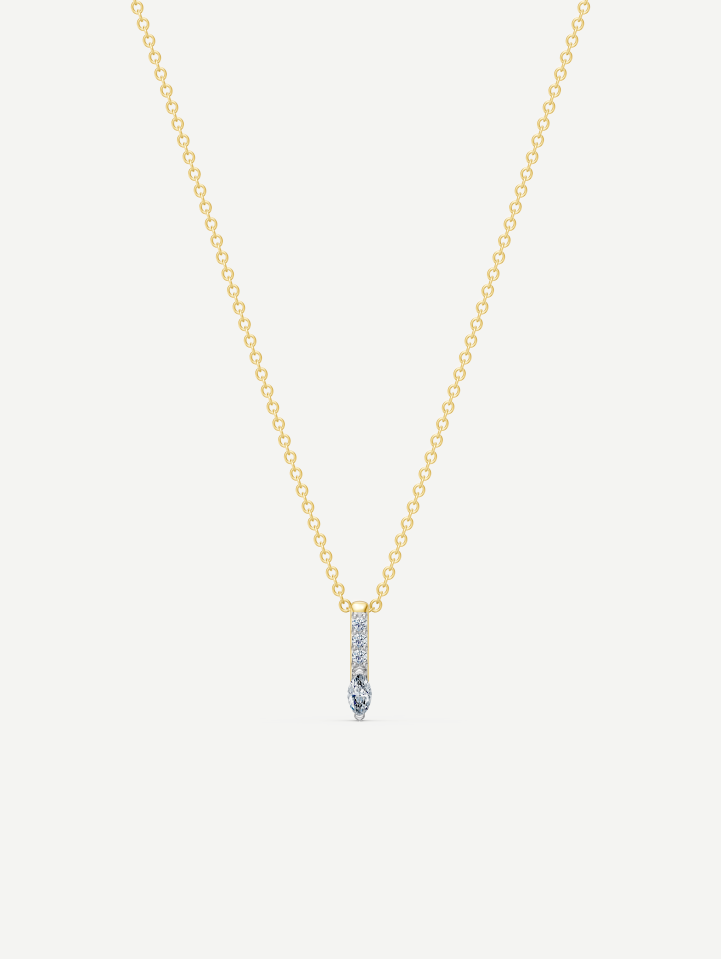 Yellow Gold Diamond Pendant MOT248105 0.10 ct | MARRY ME