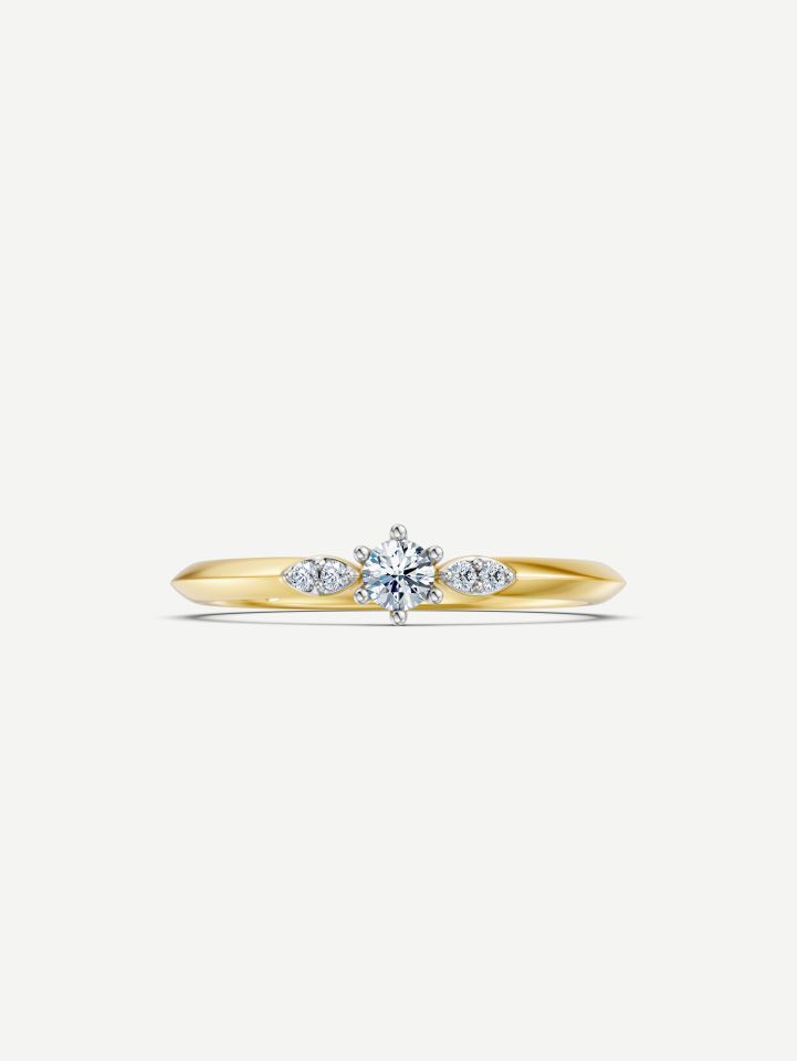 Yellow Gold Diamond Ring 0.16 ct | MARRY ME by Ribas