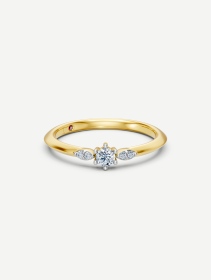 Yellow Gold Diamond Ring 0.16 ct | MARRY ME by Ribas