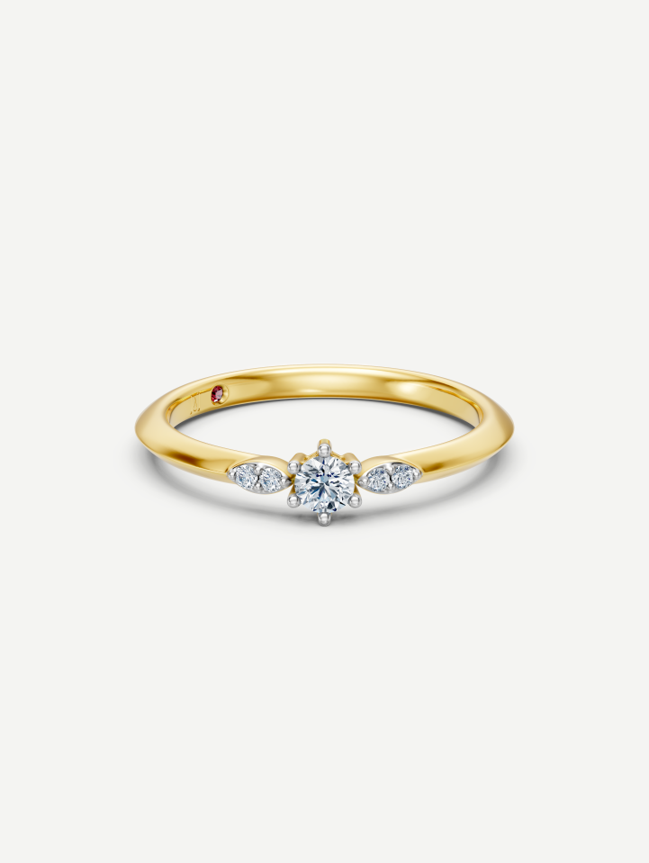 Yellow Gold Diamond Ring 0.16 ct | MARRY ME by Ribas