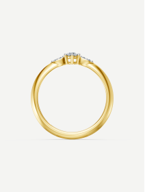 Yellow Gold Diamond Ring 0.16 ct | MARRY ME by Ribas