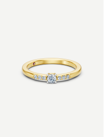 Yellow Gold Diamond Ring MOT249348 from 0.19 ct | MARRY ME