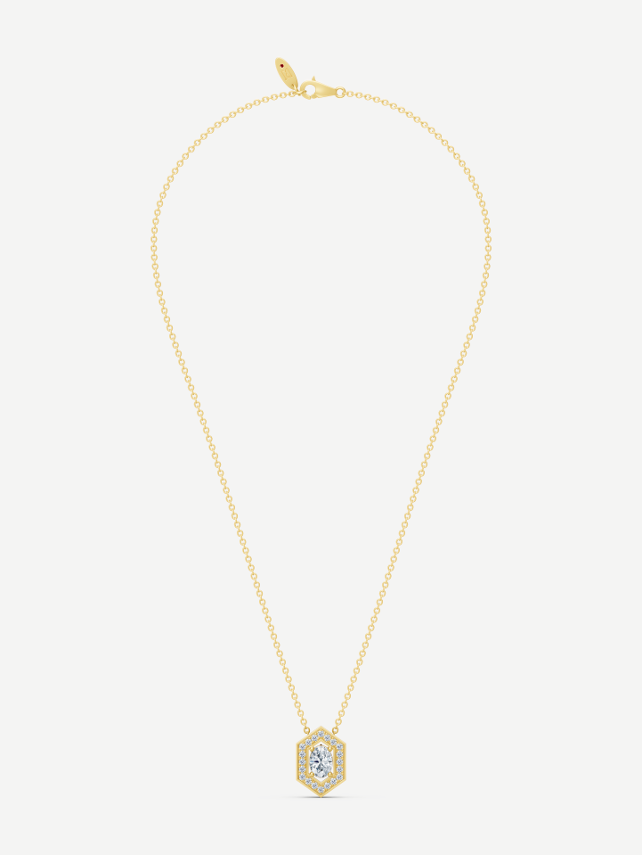 Signature Yellow Gold Diamond Pendant 0.53 ct | MARRY ME