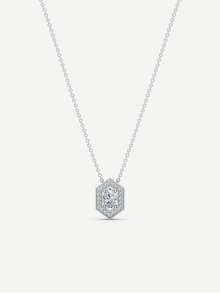 Signature Diamond Pendant – White Gold