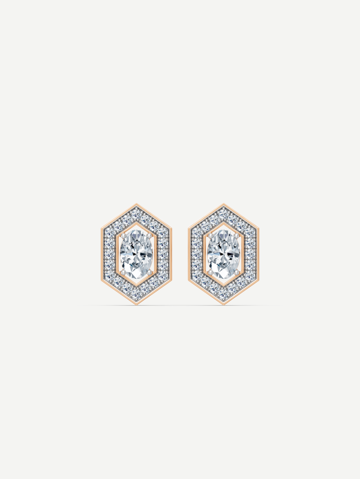 Rose Gold Diamond Earrings 1.12 ct | MARRY ME by Ribas