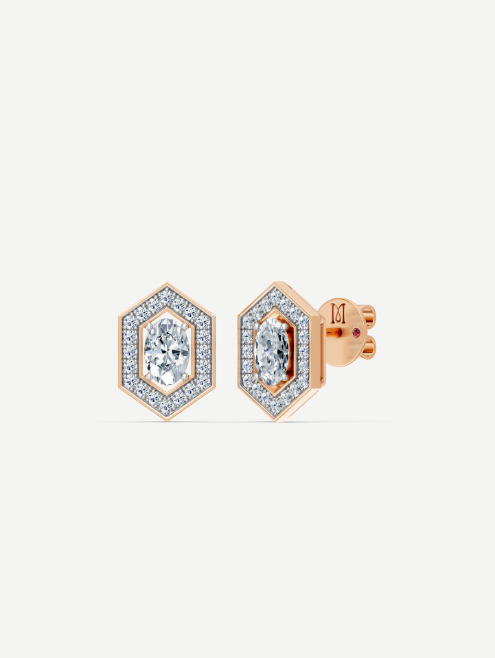 Rose Gold Diamond Earrings 1.12 ct | MARRY ME by Ribas