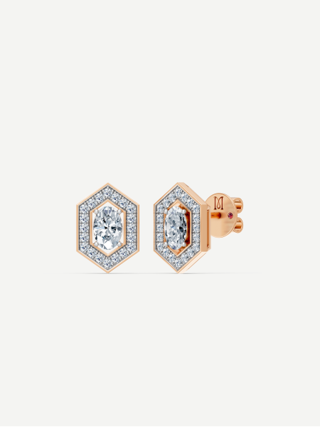 Diamond Earrings – Rose Gold