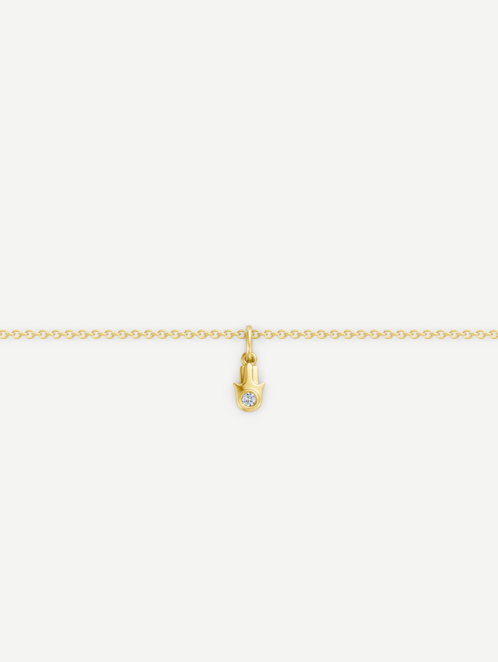 Yellow Gold Diamond Pendant 0.02 ct | MARRY ME by Ribas
