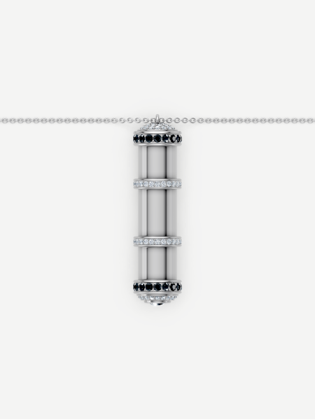 Signature Chain with Pendant – White Gold