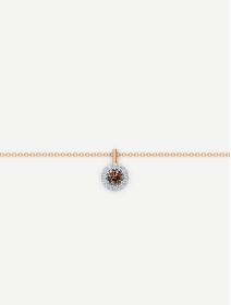 Rose Gold Cognac and White Diamond Pendant from 0.30 ct