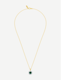 Pakabukas su smaragdu ir deimantais – Geltonas