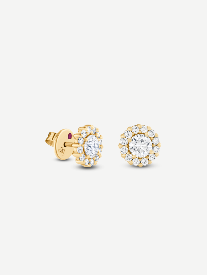 Yellow Gold Diamond Earrings MOT061018 from 1.20 ct