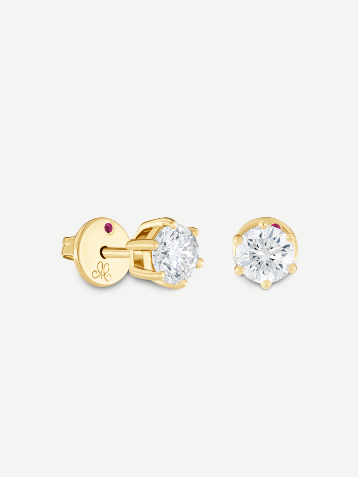 Yellow Gold Diamond Earrings MOT104395 1.00 ct | MARRY ME