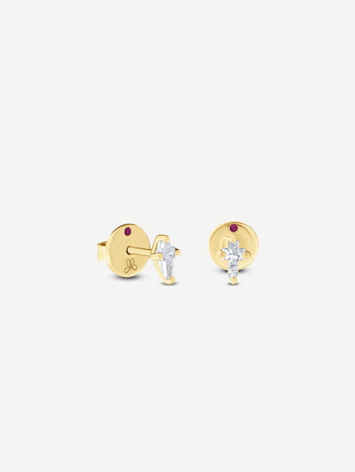 Yellow Gold Diamond Earrings MOT107679 from 0.30 ct