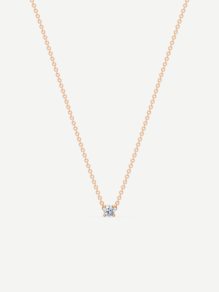 Rose Gold Diamond Pendant 0.10 ct | MARRY ME by Ribas