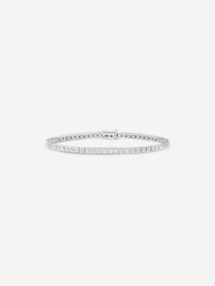 White Gold White Diamond Tennis Bracelet from 0.75 ct
