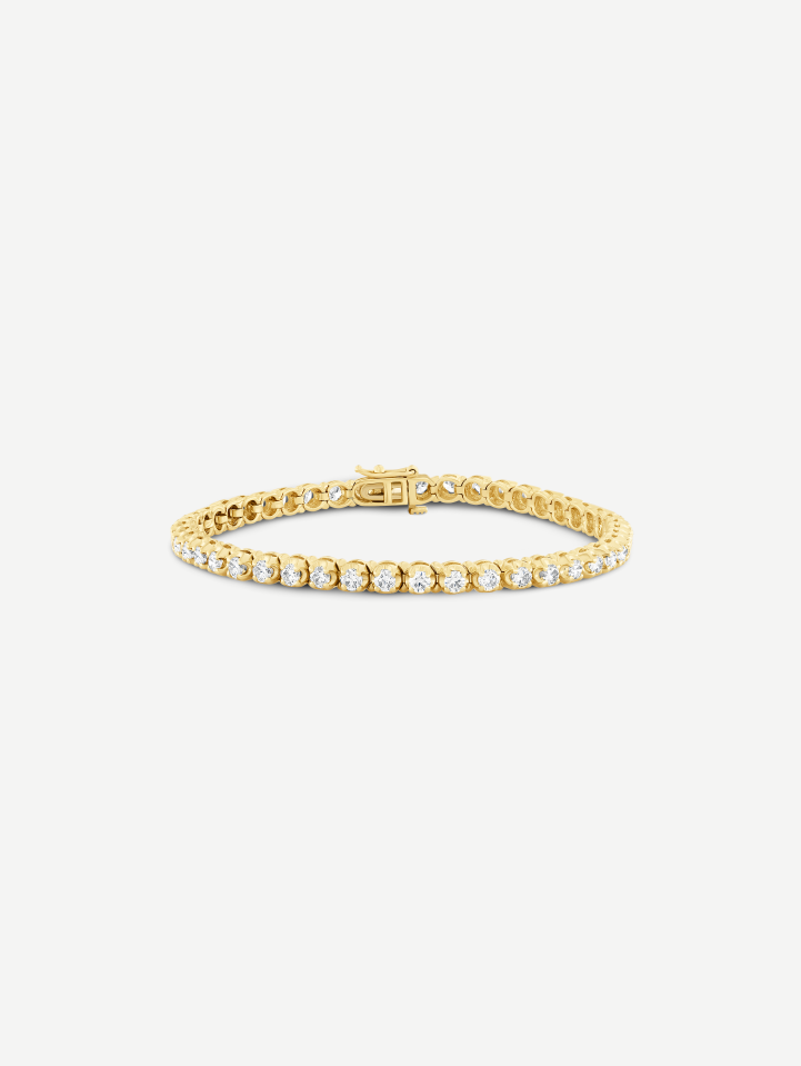 Yellow Gold Diamond Tennis Bracelet 3.72 ct | MARRY ME