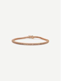 Rose Gold Cognac Diamond Tennis Bracelet from 3.80 ct