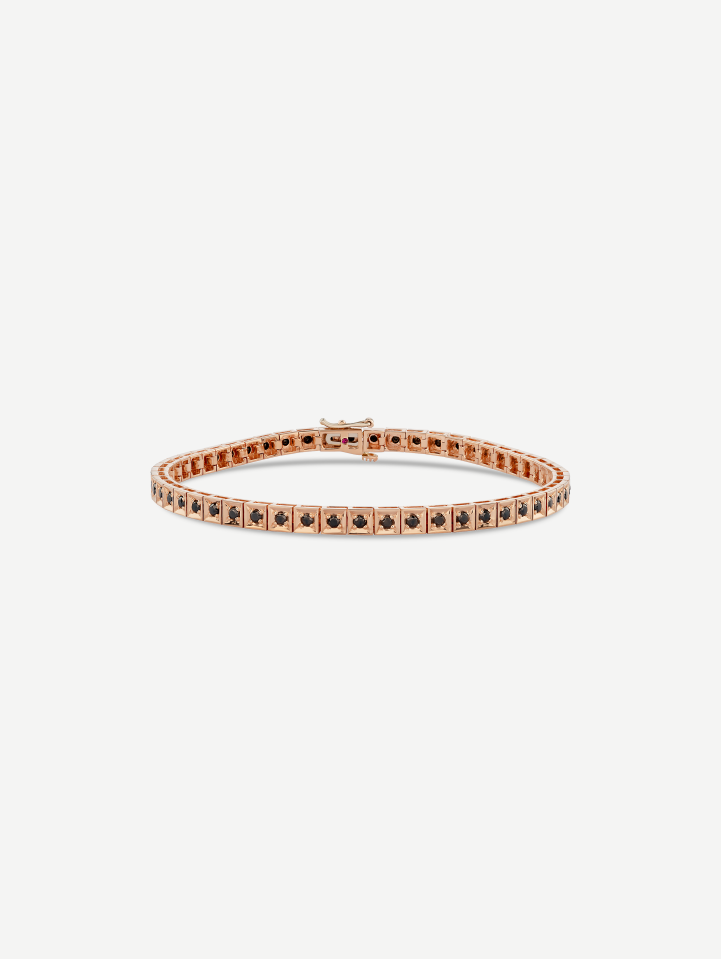 Rose Gold Black Diamond Tennis Bracelet from 1.47 ct
