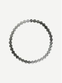 White Gold Tahitian Pearl Necklace with Diamonds 0.52 ct
