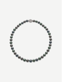 White Gold Tahitian Pearl Necklace with Diamonds MOT243520 0.75 ct