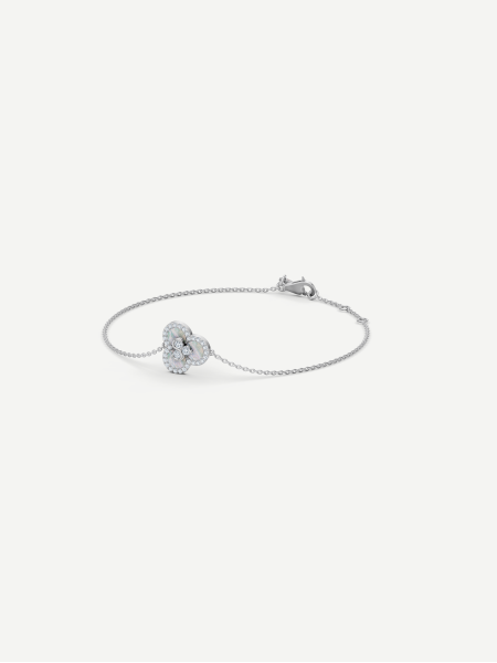 Triad White Mother-of-Pearl and Diamond Bracelet