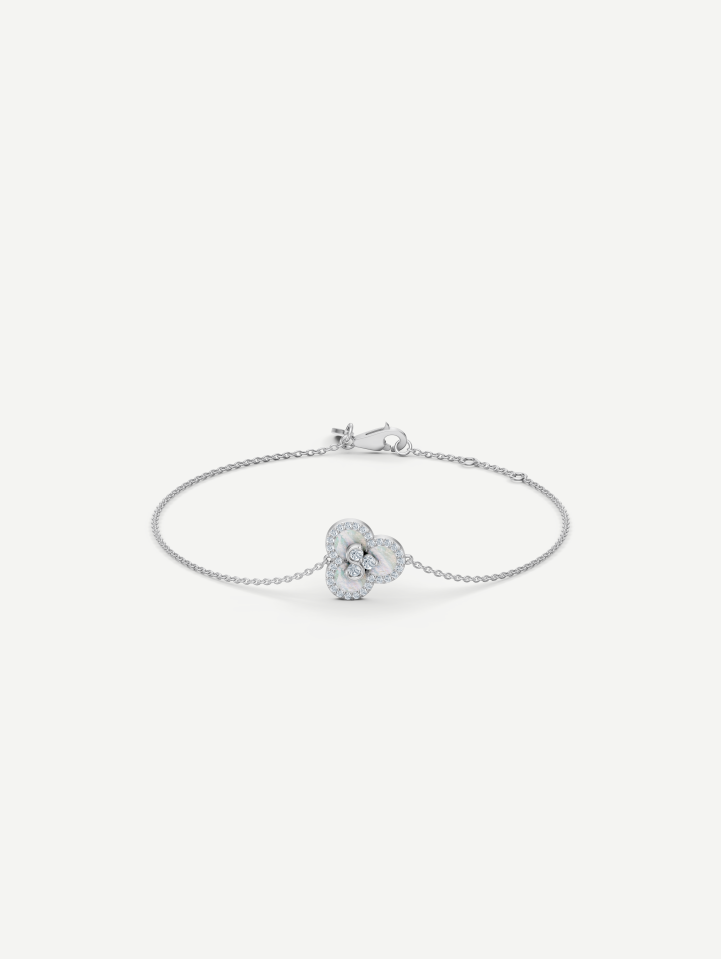 Triad White Mother-of-Pearl and Diamond Bracelet | MARRY ME